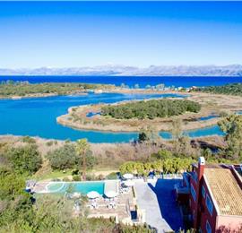 8 Bedroom villa with pool & seaview, near Acharavi, sleeps 16-18